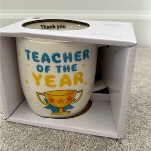 Teacher of the Year Mug with Trophy Design